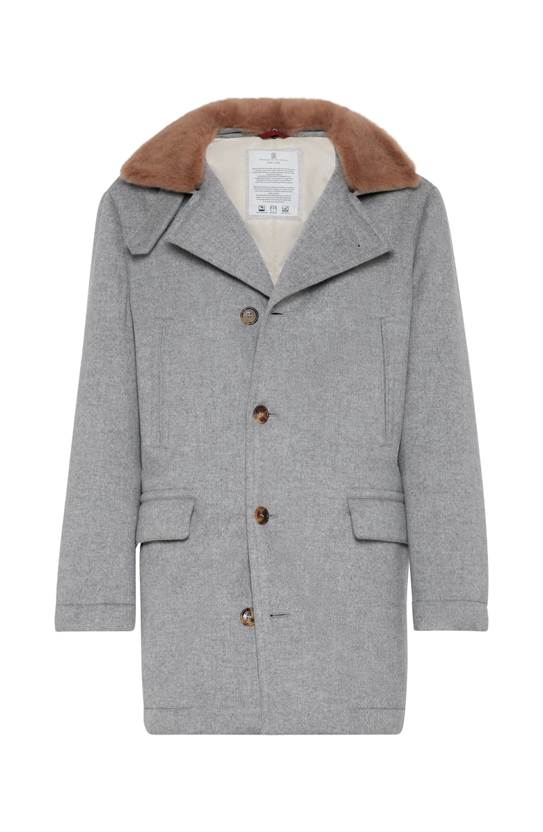 Brunello Cucinelli Cashmere beaver coat, Main, color, 