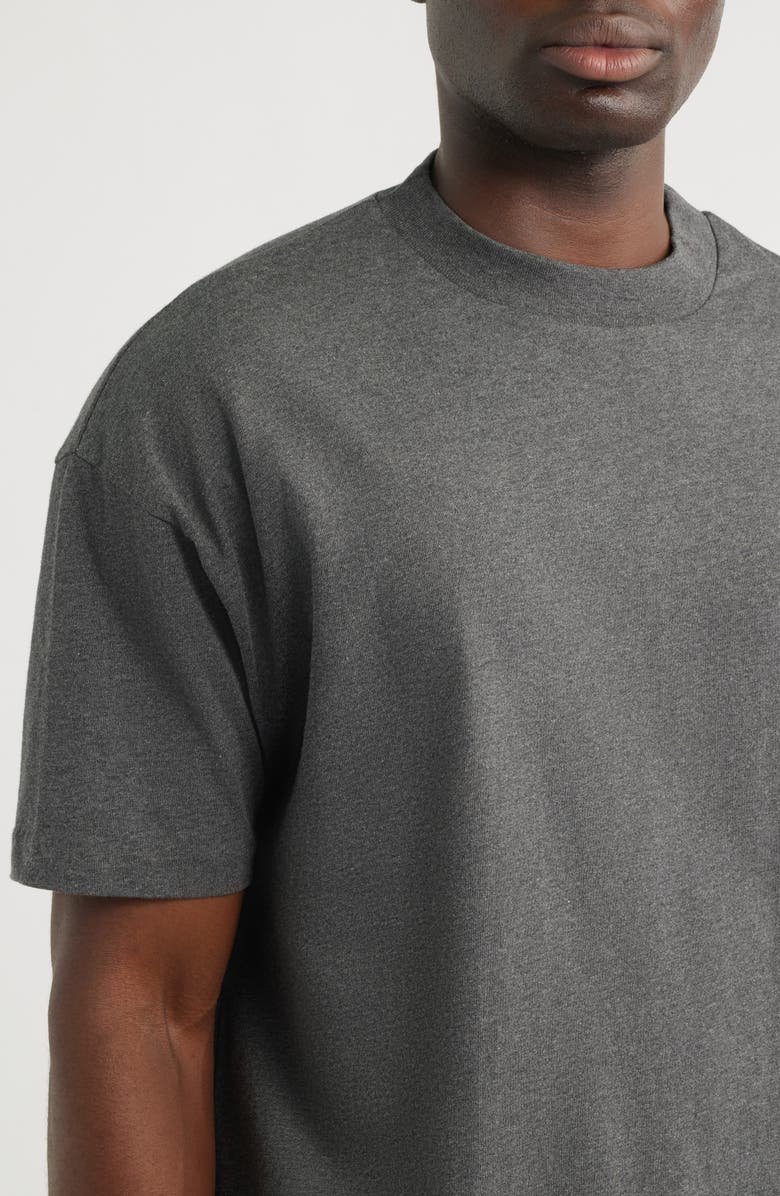 Fear of God Essentials Embroidered Classic Short Sleeve Cotton T-Shirt, Alternate, color, Charcoal Heather