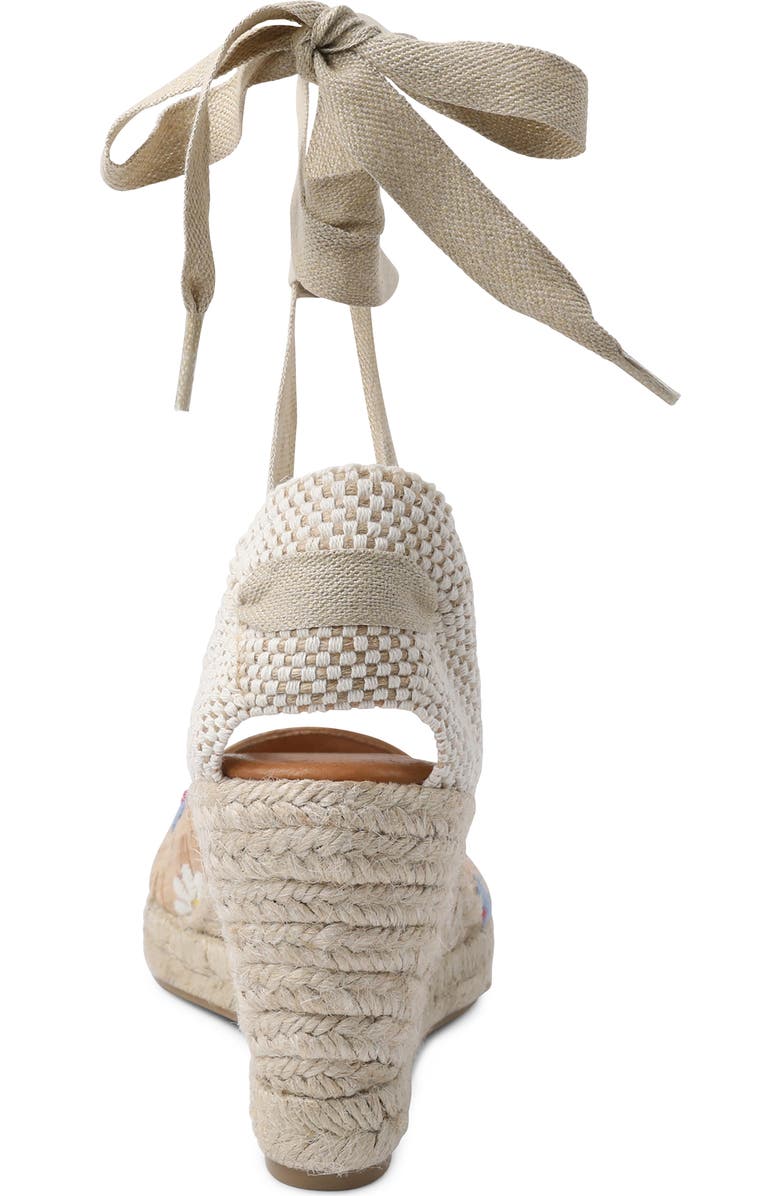 André Assous Ensley Embroidered Espadrille Wedge Sandal, Alternate, color,