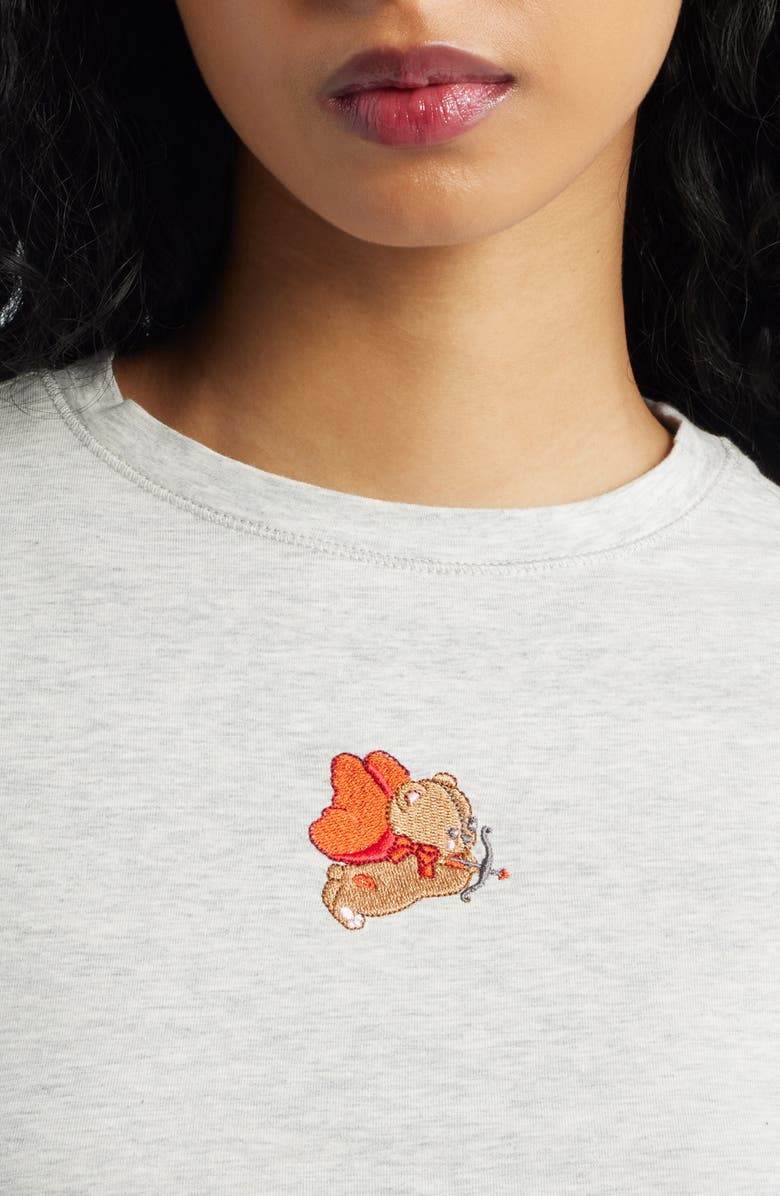 HAPPY CAMP3R Angel Bear Baby Tee, Alternate, color, Heather Gray