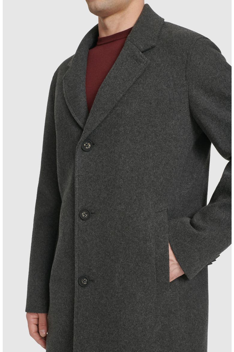 Regular Fit Stretch Wool Coat, Alternate, color, CHARCOAL
