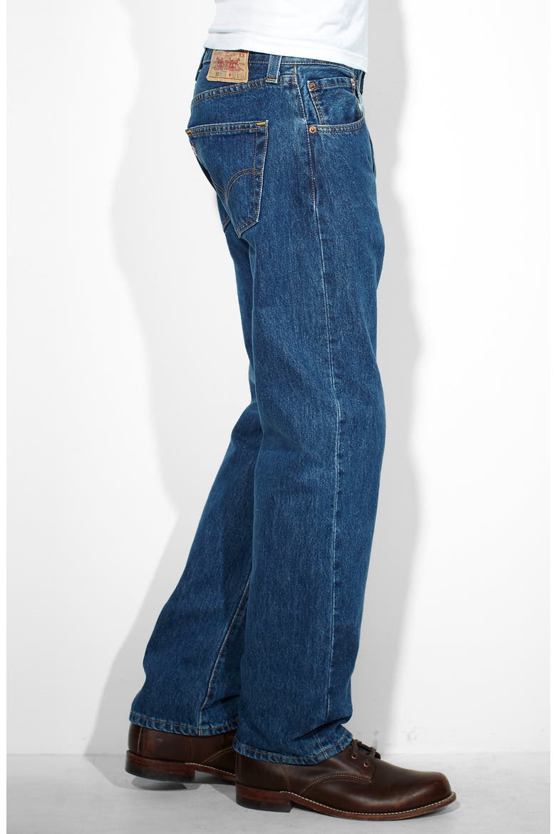 Levi's® Premium 501® Original Straight Leg Jeans, Alternate, color, STONEWASH 80684
