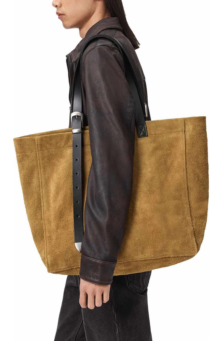 AllSaints Haven Leather Tote, Alternate, color, Biscuit Brown