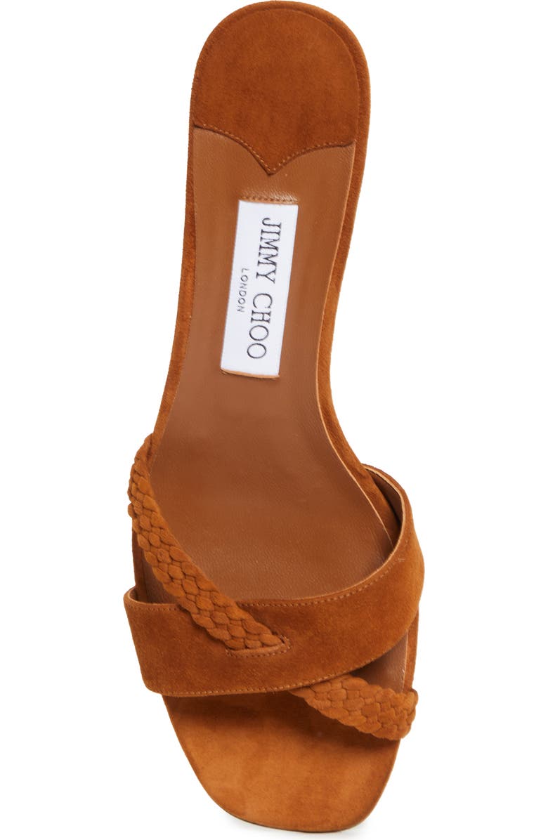 Jimmy Choo Rori Block Heel Slide Sandal, Alternate, color, Tan/ Toasty