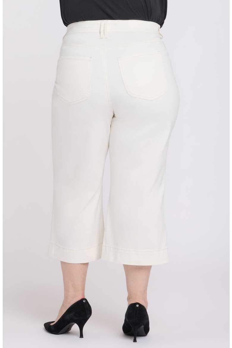 Brigitte Patch Pocket High Waist Wide Leg Capri Jeans, Alternate, color, VINTAGE WHITE