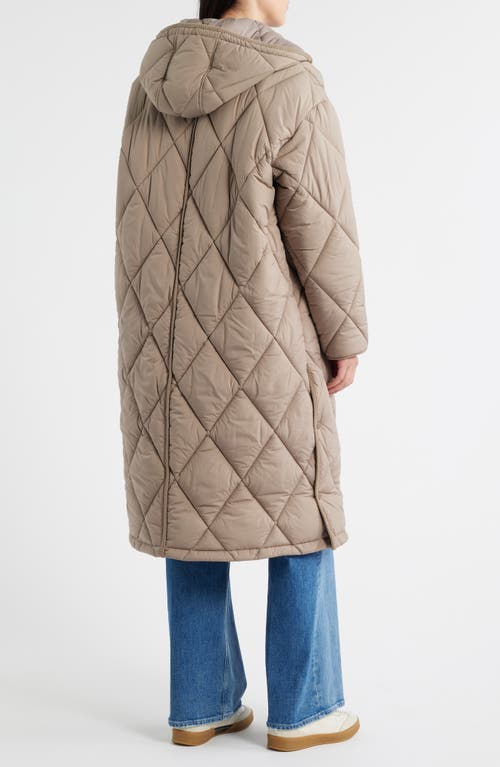 Bernardo Bren Quilted Puffer Coat In Brown