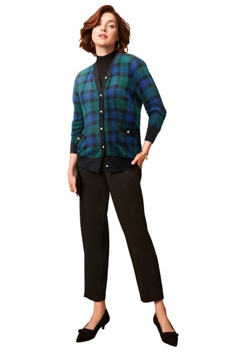 V-Neck Cardigan Sweater (Plus)
