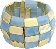 Panacea Square Resin Beaded Stretch Bracelet