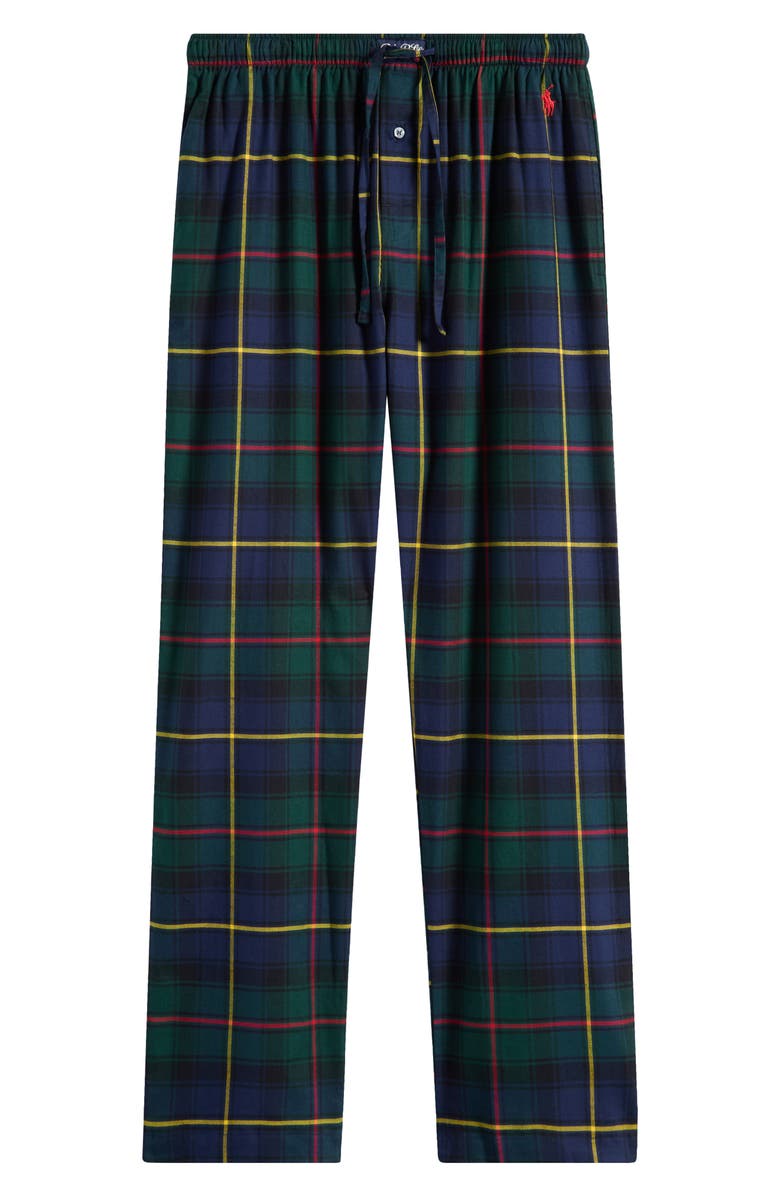 Polo Ralph Lauren Yarn Dyed Plaid Flannel Pajama Pants, Alternate, color, Polo Tartan Print