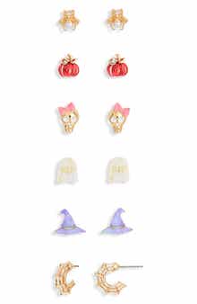 Set of 6 Halloween Stud and Hoop Earrings