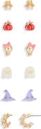 Leith Set of 6 Halloween Stud and Hoop Earrings