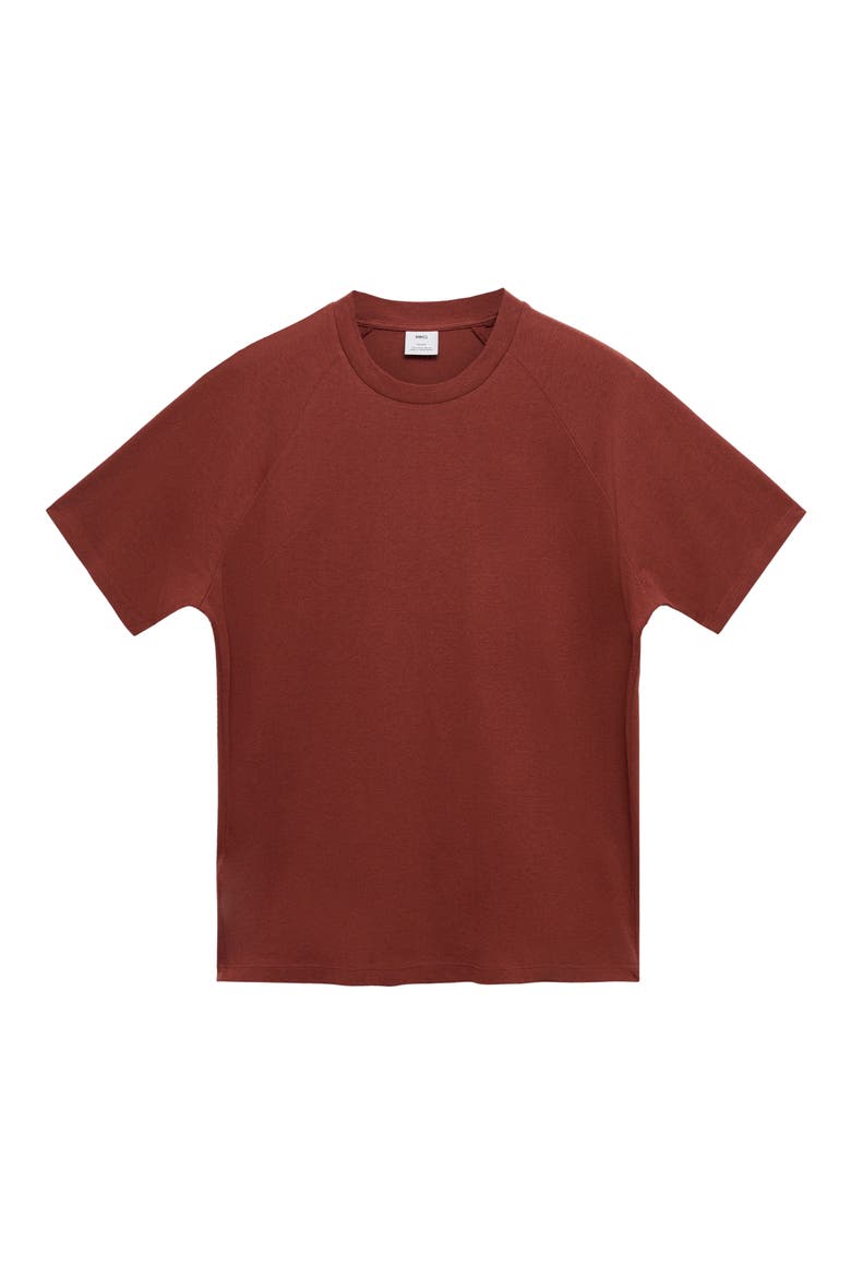 Relaxed Fit Cotton & Linen Raglan T-Shirt, Alternate, color, BURNT ORANGE