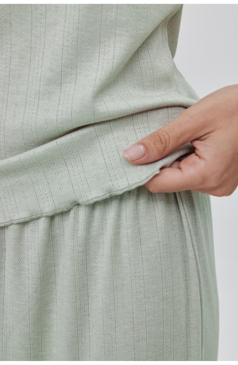 Gottex Beach Life Daydream Pointelle Loungewear Tank Top, Alternate, color, Light-Green