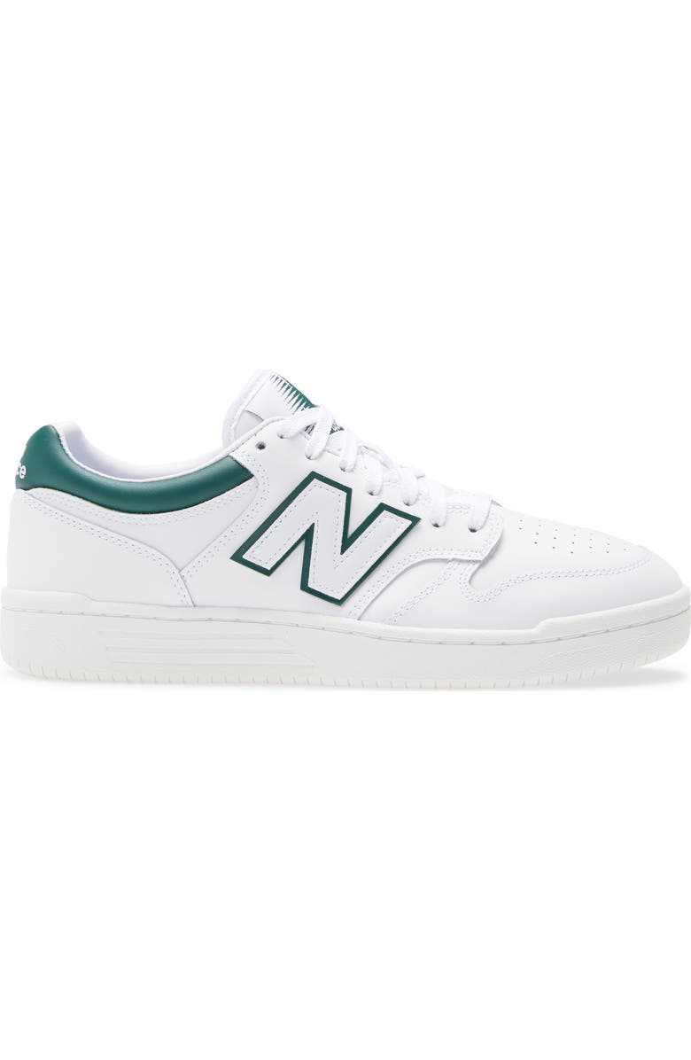 New Balance 480 Basketball Sneaker, Alternate, color, White/ Green