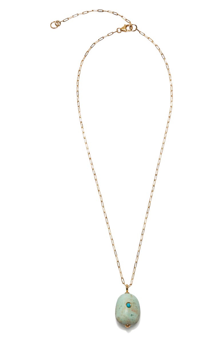 Lizzie Fortunato Darya Turquoise Pendant Necklace, Main, color, Blue Turquoise