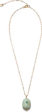 Lizzie Fortunato Darya Turquoise Pendant Necklace