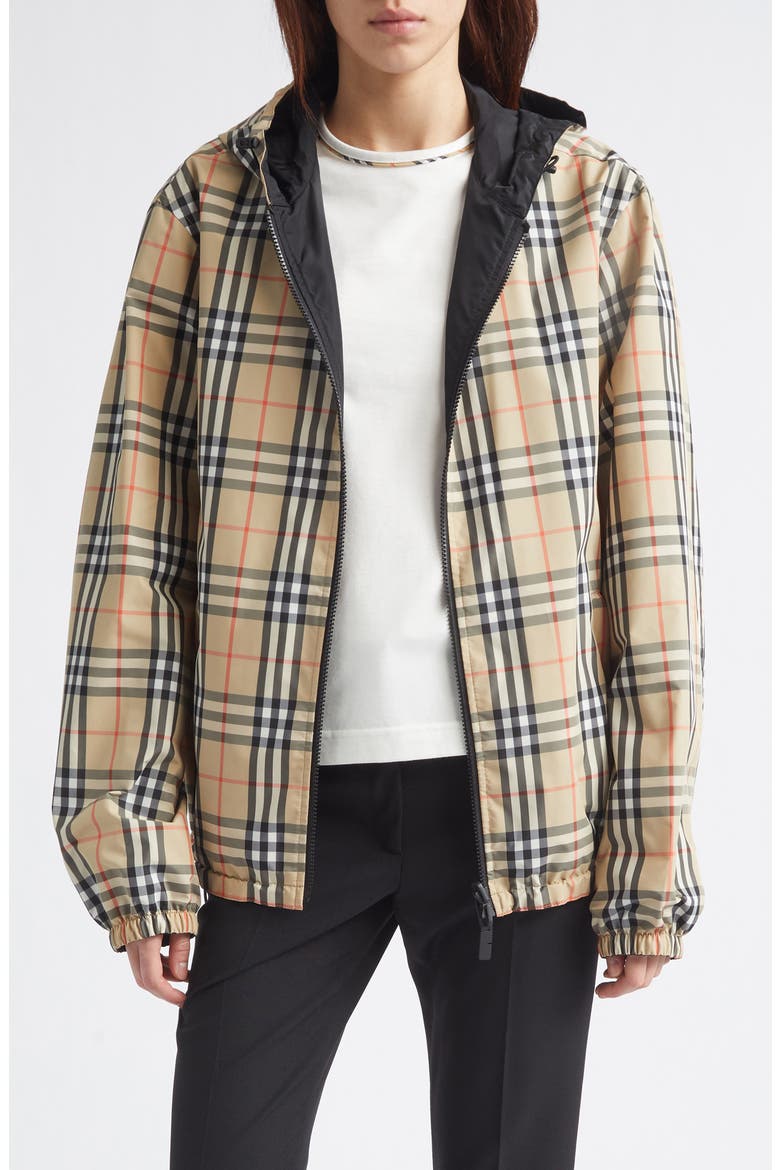 Newport Reversible Hooded Windbreaker, Main, color, SAND IP CHECK