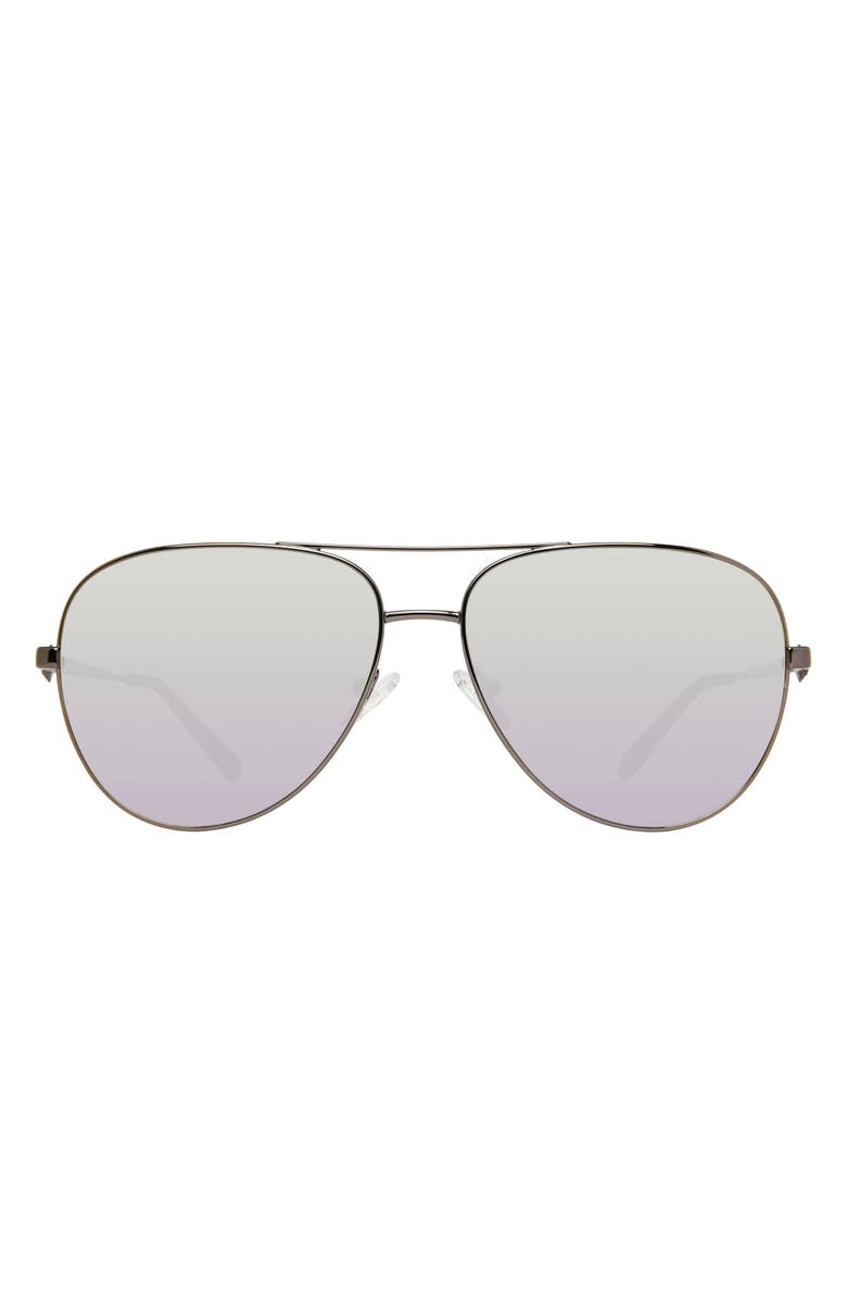 Kurt Geiger London KGL1001 Aviator Sunglasses, Main, color, Gunmetal