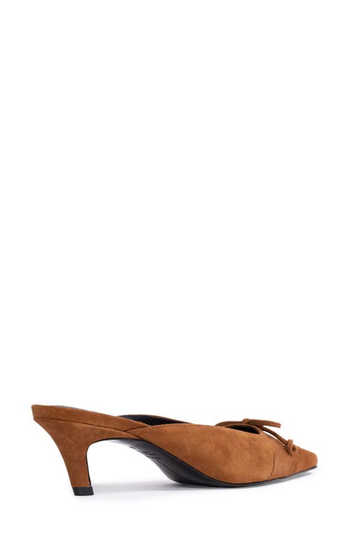 BLACK SUEDE STUDIO BLACK SUEDE STUDIO LOLITA WINGTIP POINTED TOE KITTEN HEEL MULE