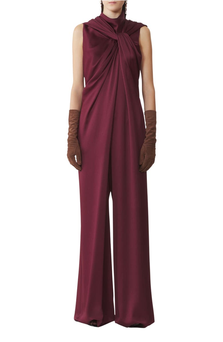 Lanvin Long Jumpsuit In Satin, Main, color, Bacchus