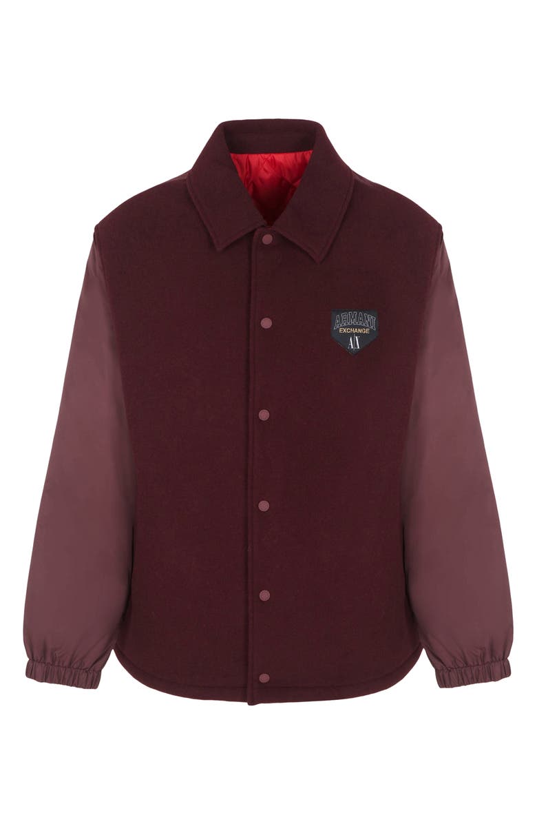 Armani Exchange Mixed Media Shacket, Alternate, color, 