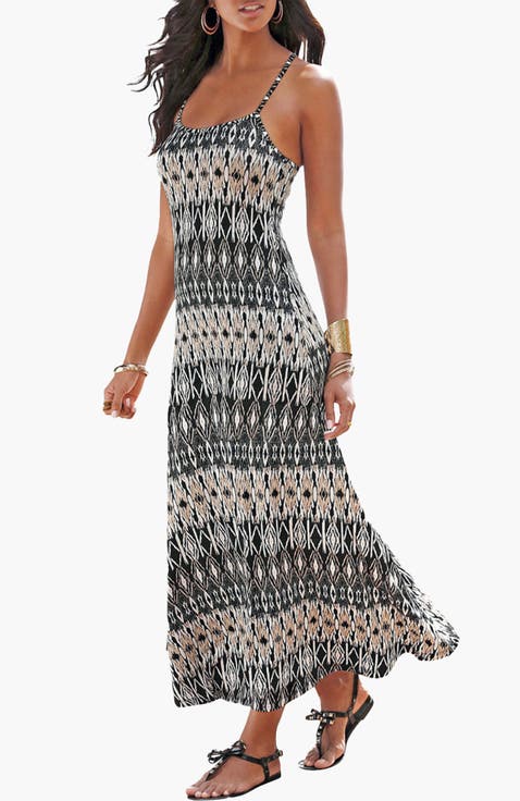 Women's Crossed Strap Maxi Dress