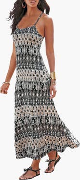 LASCANA Women's Crossed Strap Maxi Dress