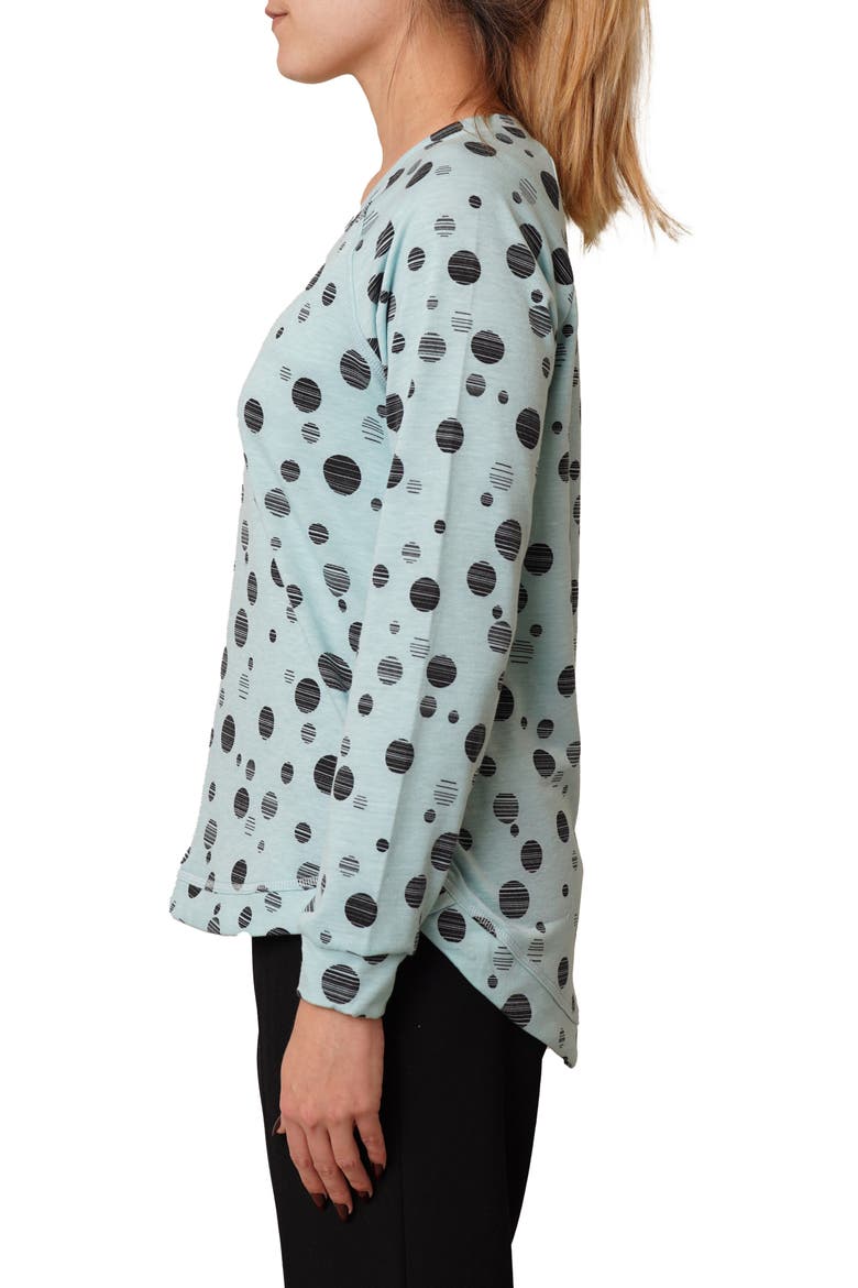 V-Neck Raglan Sweater, Alternate, color, PASTEL BLUE/ BLACK