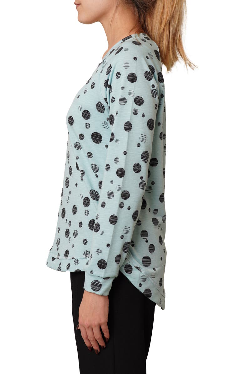 CYRUS V-Neck Raglan Sweater, Alternate, color, Pastel Blue/ Black