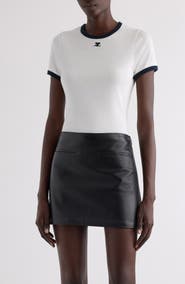 Courrèges Contrast Trim Logo T-Shirt