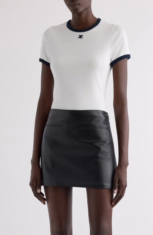Courrèges Contrast Trim Logo T-shirt