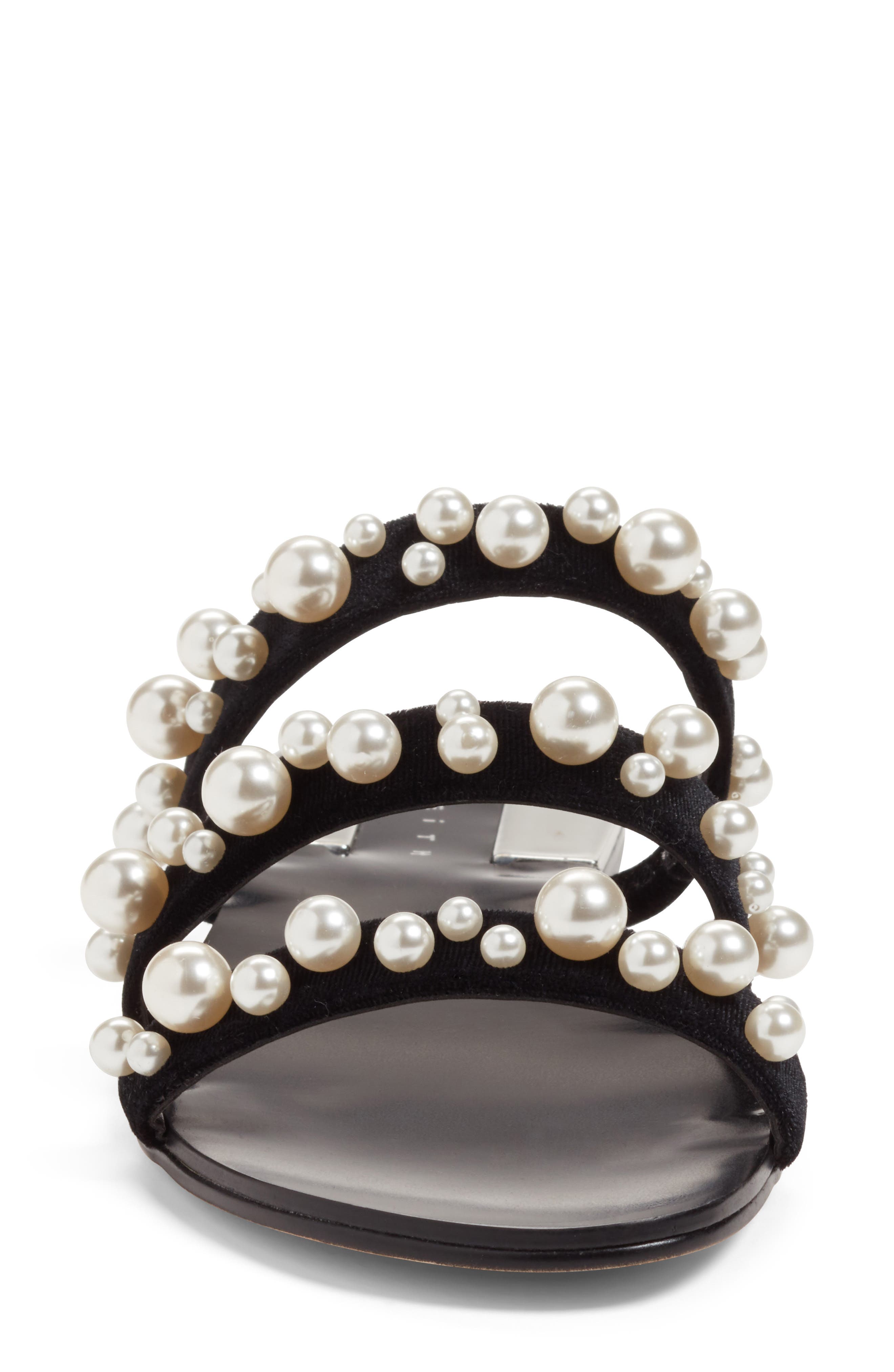 Stunner Embellished Strappy Slide Sandal, Alternate, color, BLACK VELVET