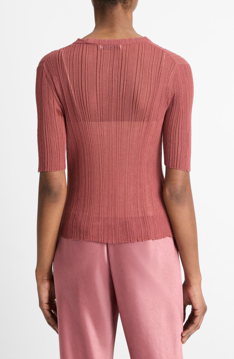 Vince Double Layer Rib Top, Alternate, color, Rose Jam/Sabbia
