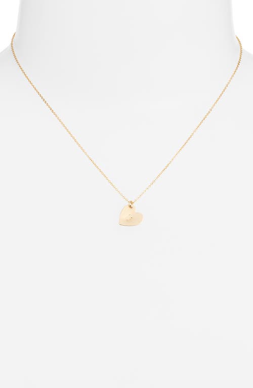 Set & Stones Sophia Initial Heart Pendant Necklace In Gold/u