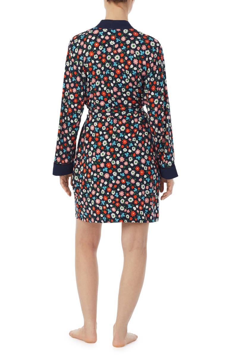 Kate Spade New York print short robe, Alternate, color,