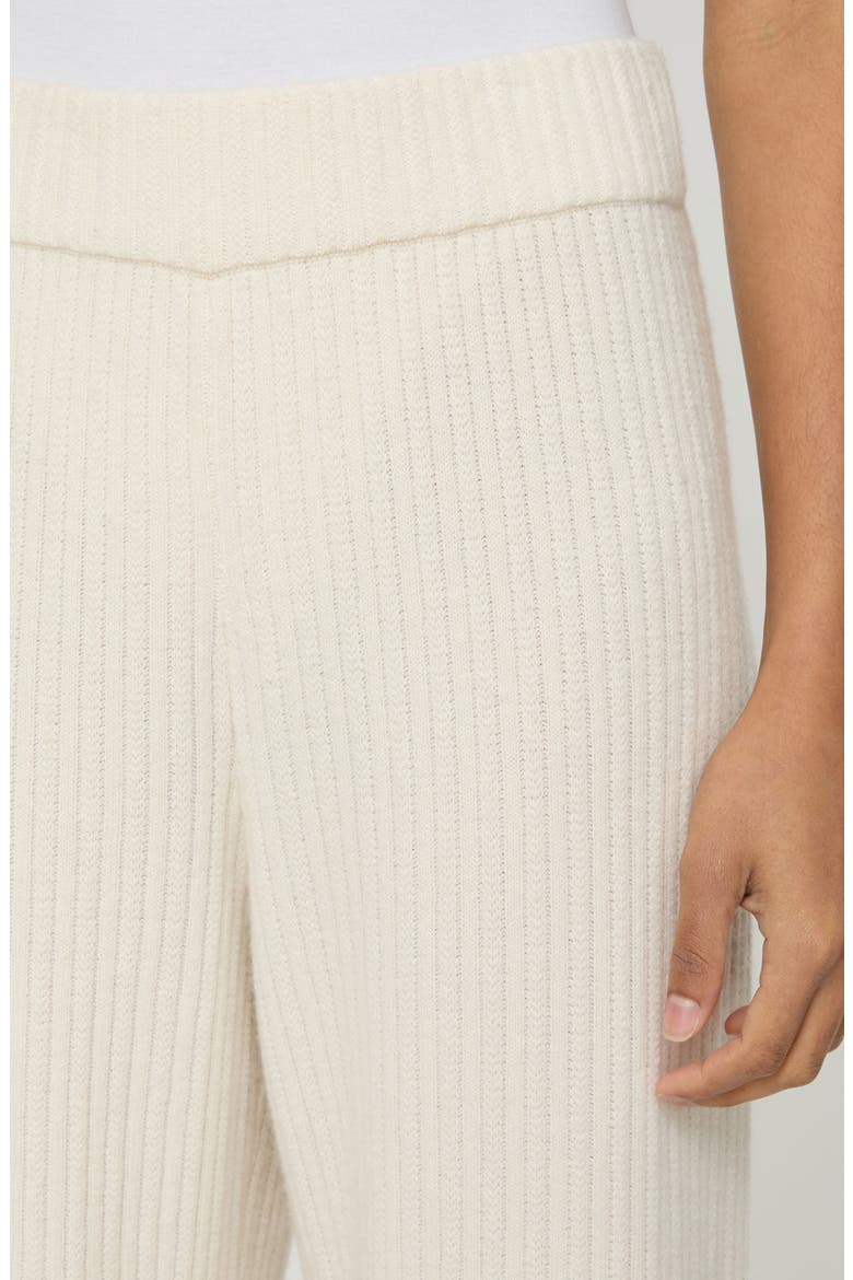 Rib Cashmere Blend Ankle Pants, Alternate, color, CLOUD