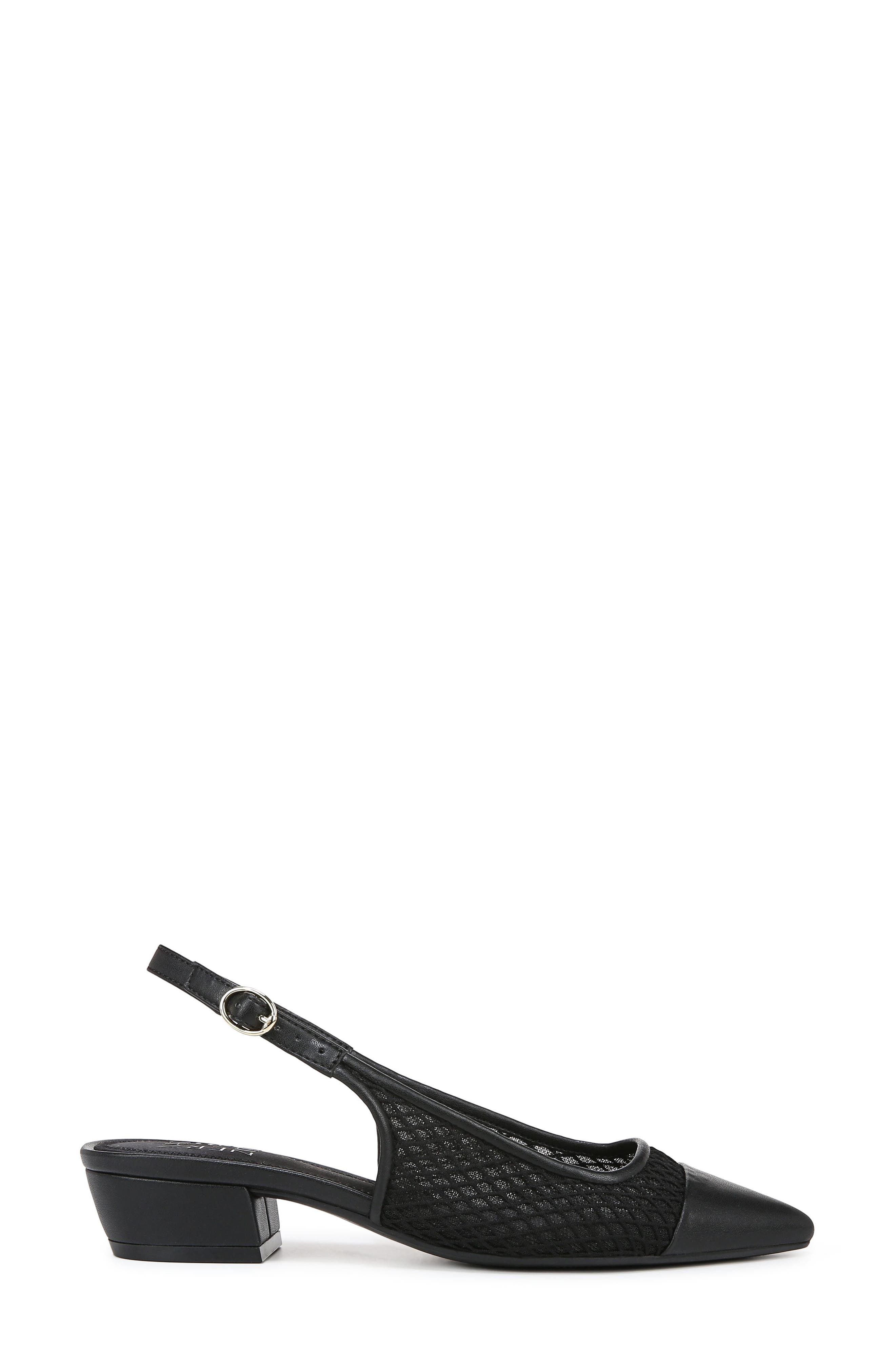 Banks Slingback Pump, Alternate, color, BLACK LEATHER AND MESH