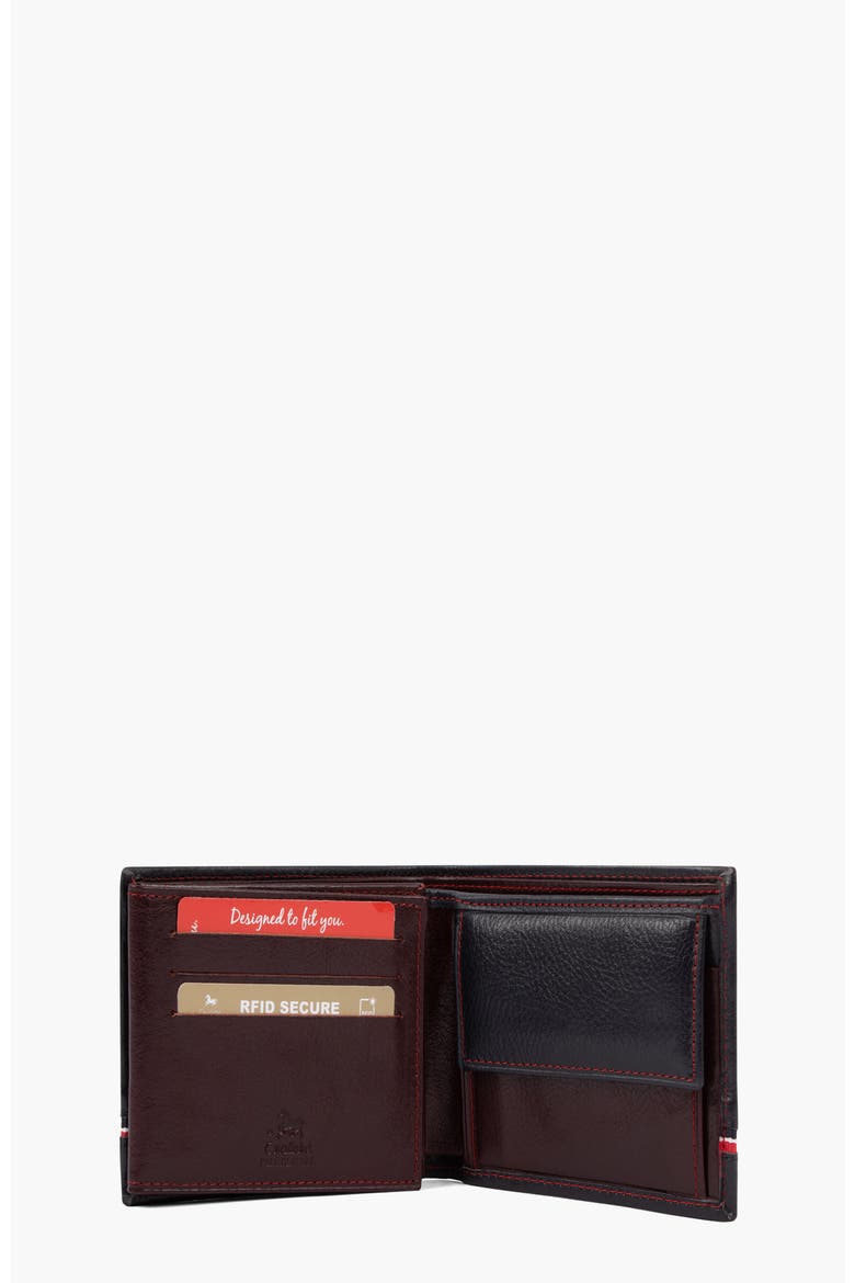 The Sailor Trifold Leather Wallet 507, Alternate, color, Navy