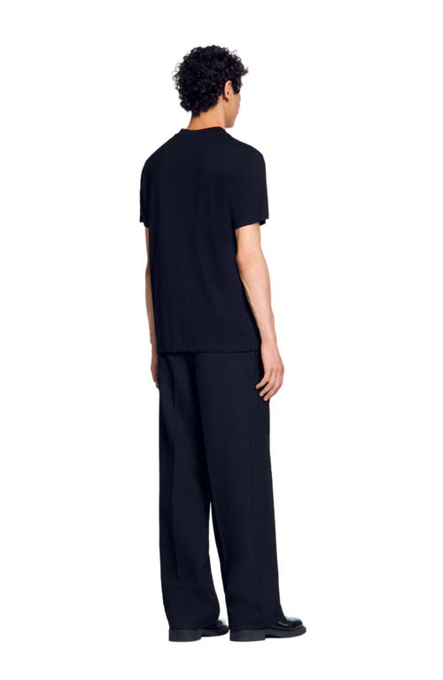 Sandro Cotton T-shirt With Logo In Black