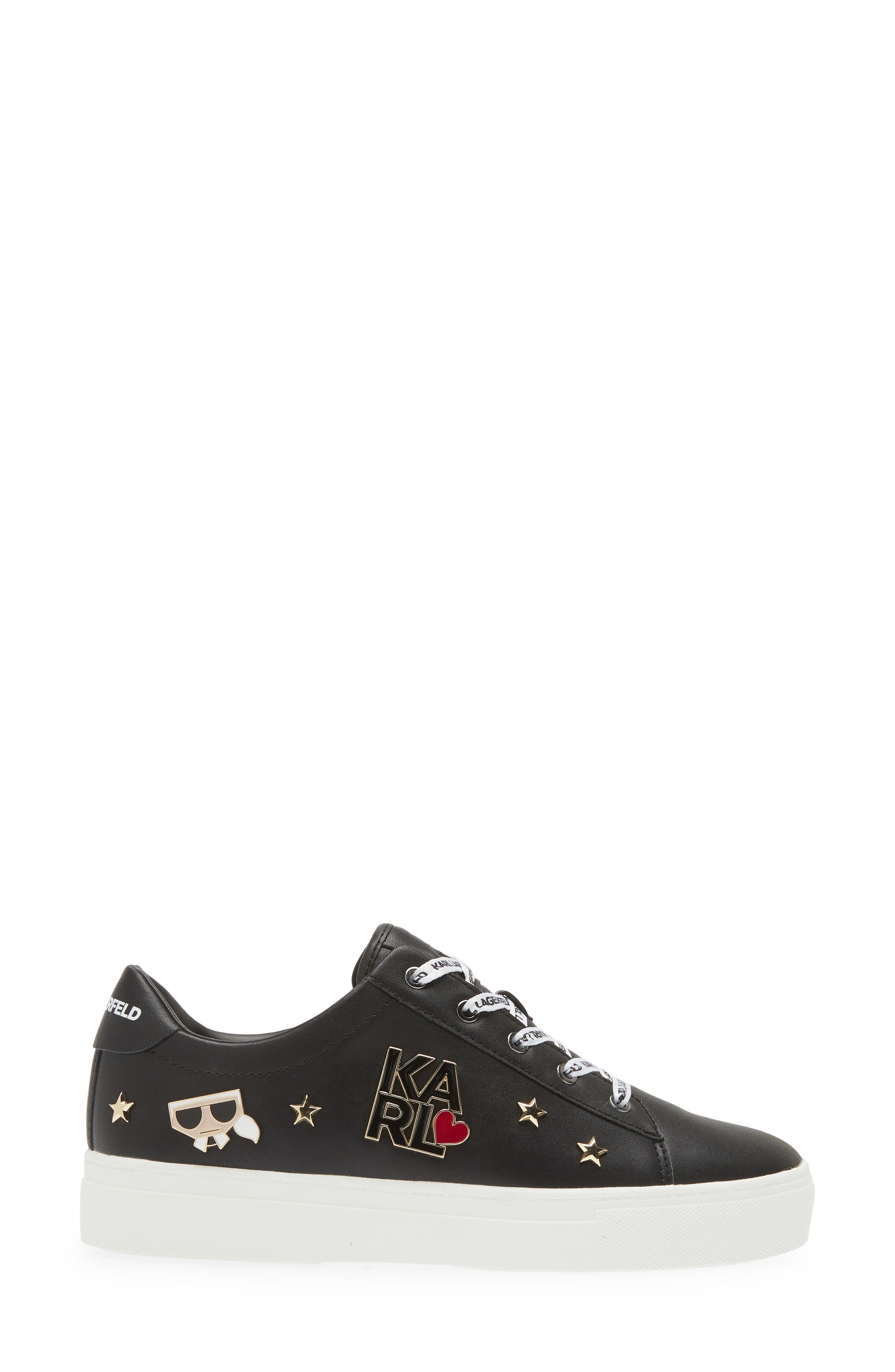 KARL LAGERFELD PARIS Cammy Sneaker, Alternate, color, Black