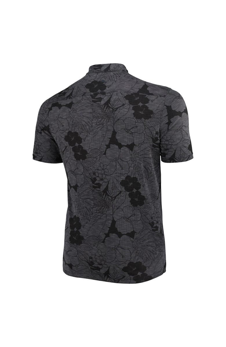 Tommy Bahama Men's Tommy Bahama Black Carolina Panthers Big & Tall Miramar Blooms Polo, Alternate, color, Black