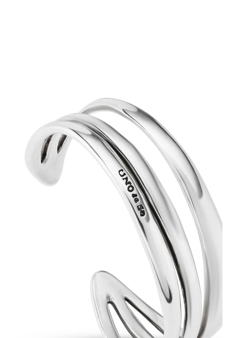 Sterling Silver-Plated Bracelet with 2 Grey, 1 White and 1 Pink Crystal, Alternate, color, Silver