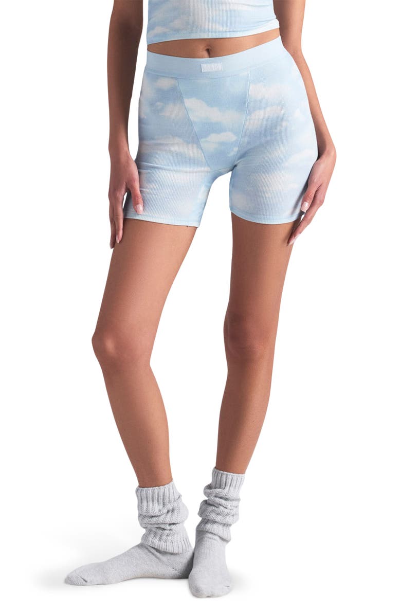 SKIMS 3-Pack Cotton Rib Boxers, Alternate, color, Blue Quartz Cloud Multi