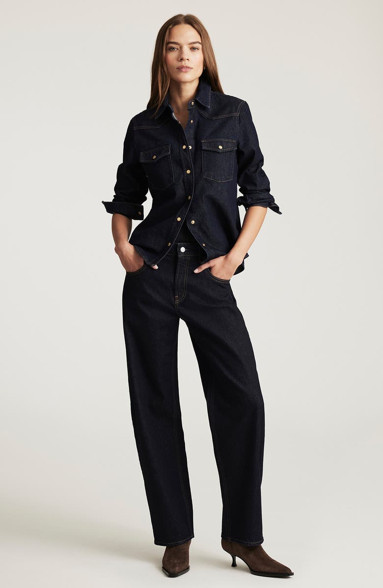 Mavi Jeans Nica High Waist Barrel Leg Jeans, Alternate, color, Rinse Classic Blue