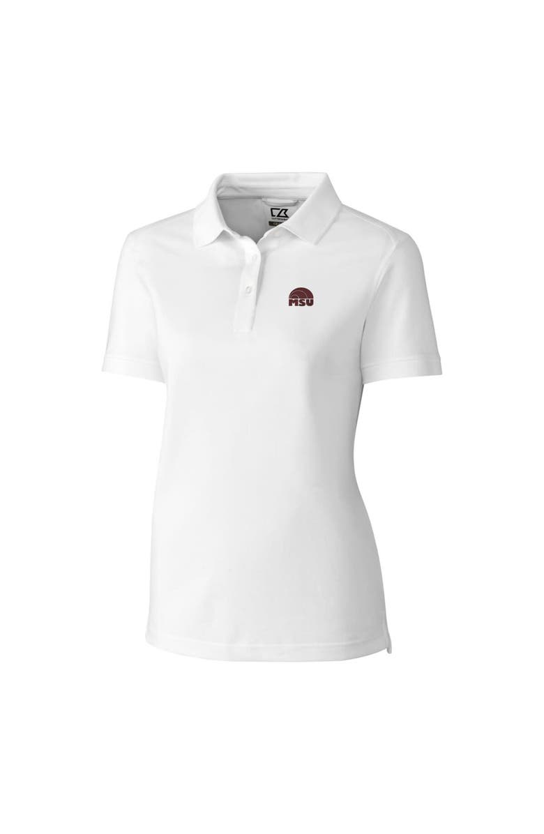 Cutter & Buck Women's Cutter & Buck White Mississippi State Bulldogs Logo Advantage Polo, Main, color, 
