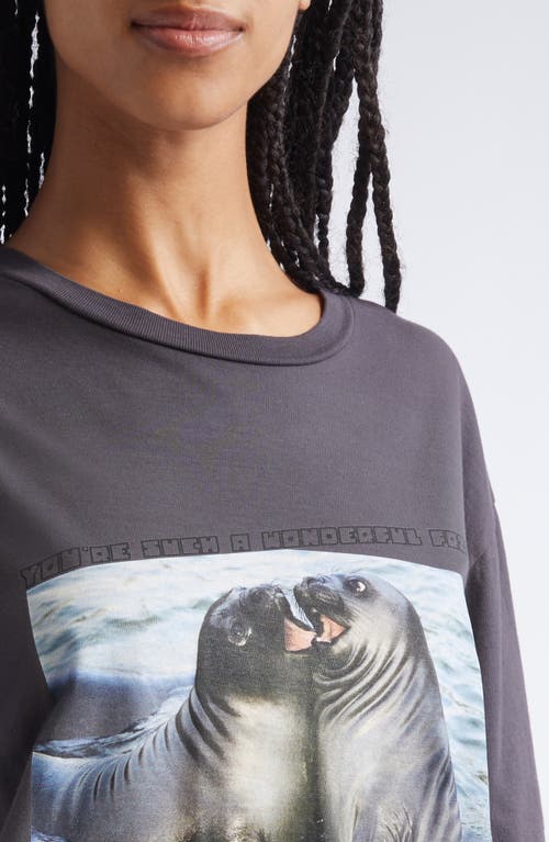 Collina Strada Oversize Organic Cotton Graphic T-shirt In Animal Print