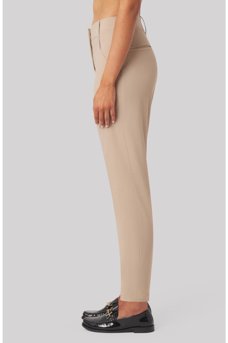 Kate Plaid Stretch Ankle Pants, Alternate, color, SAND BEIGE PLAID