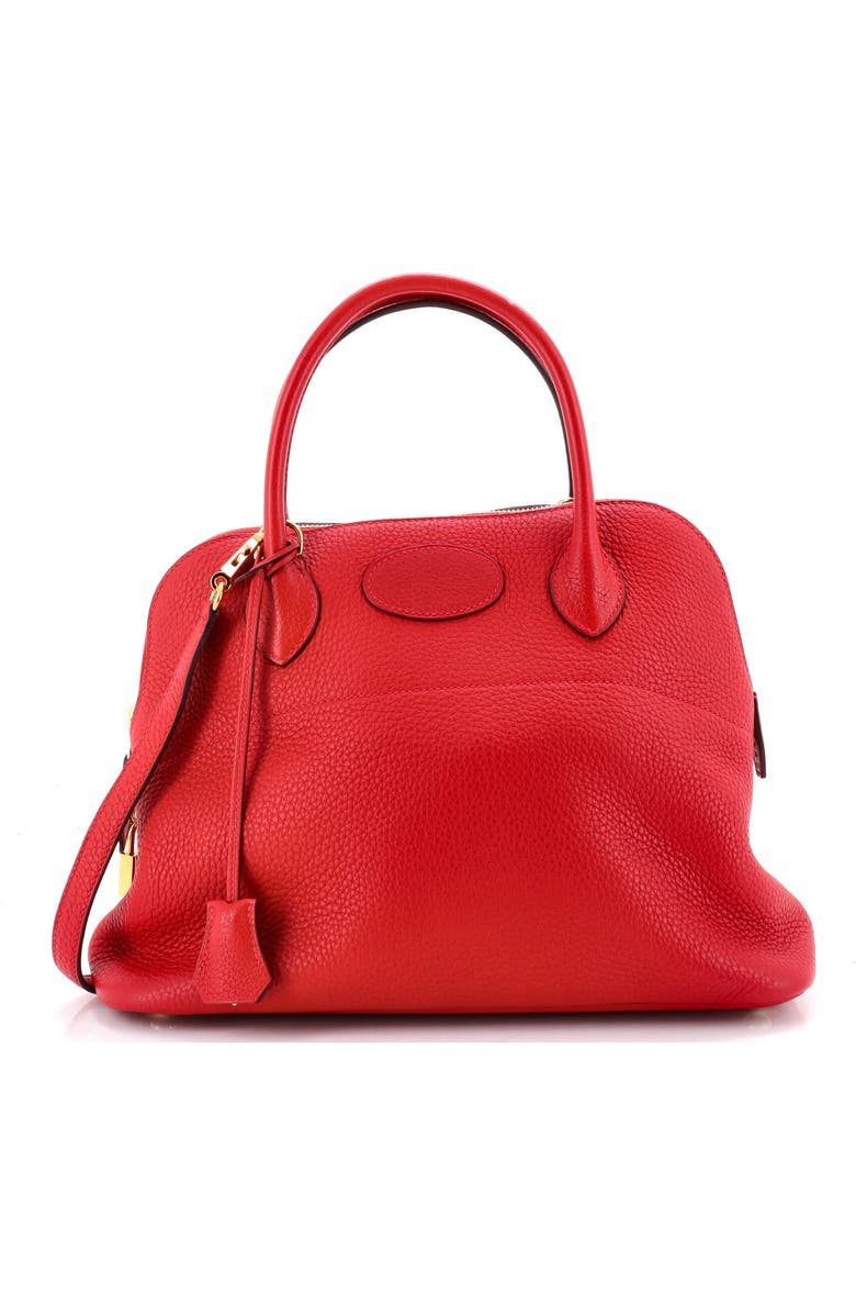 Pre-Owned Hermes Bolide Bag Clemence 31, Main, color, Rouge Casaque