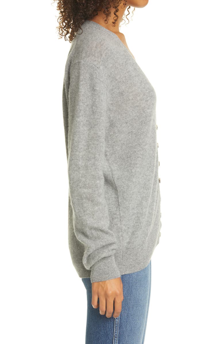 Khaite Amelia Button Front Cashmere Cardigan, Alternate, color, 
