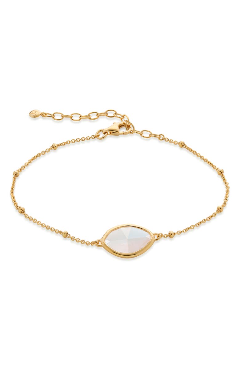 Monica Vinader Petal Semiprecious Stone Bracelet, Main, color, 18Ct Gold Vermeil Sterl Silver